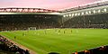 View of inside Anfield Stadium from Anfield Road Stand