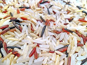 Archivo:White, Brown, Red & Wild rice