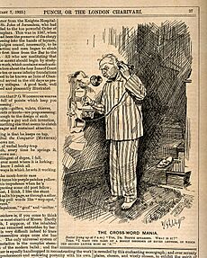 Archivo:A crossword fanatic ringing up a doctor in the middle of the Wellcome V0011518