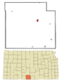 Barber County Kansas Incorporated and Unincorporated areas Medicine Lodge Highlighted
