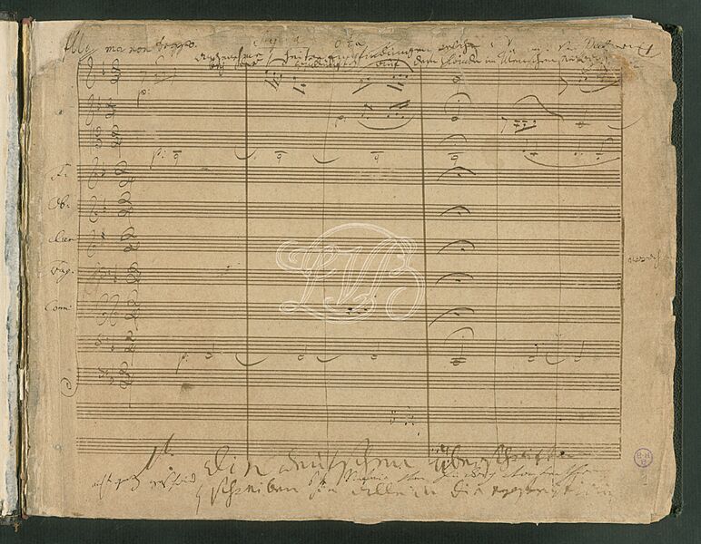 Beethoven Symphony No 6 autograph