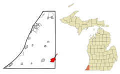 Berrien County Michigan Incorporated and Unincorporated areas Niles Highlighted.svg