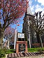 Bullecourt church, Souvenir Français monument