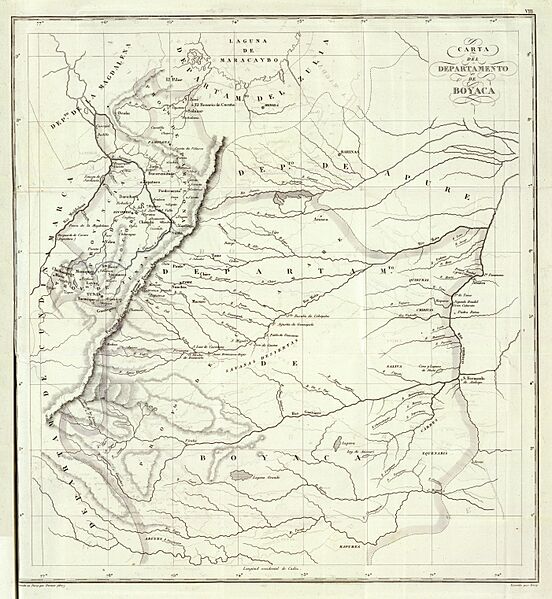 Carta del Departamento de Boyacá