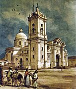 Catedral de Santa Marta-1844-Acuarela de Edward Walhouse Mark