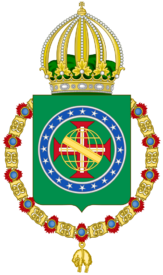 Archivo:Coat of Arms of Pedro II of Brazil (Order of the Golden Fleece Variant)