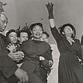 Emmett Till's funeral - mourners (restored)