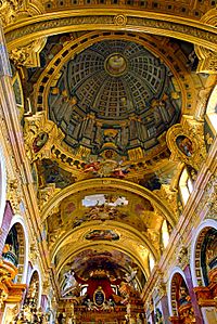 Archivo:Fresco with Trompe l'oeuil - Andrea Pozzo -Jesuit Church Vienna