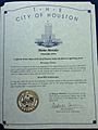 HONORARY CITIZEN, Houston, Texas