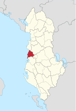 Kavaje in Albania.svg