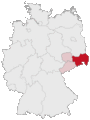 Lage des Regierungsbezirkes Dresden in Deutschland
