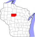 Map of Wisconsin highlighting Taylor County