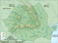 Mapa topográfico de Rumanía