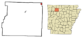 Newton County Arkansas Incorporated and Unincorporated areas Western Grove Highlighted