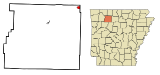 Newton County Arkansas Incorporated and Unincorporated areas Western Grove Highlighted.svg