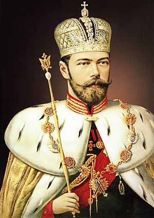 Archivo:Nicholas II of Russia in his coronation robe