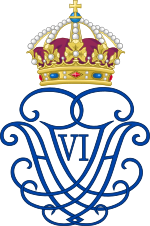 Archivo:Royal Monogram of King Gustaf VI Adolf of Sweden