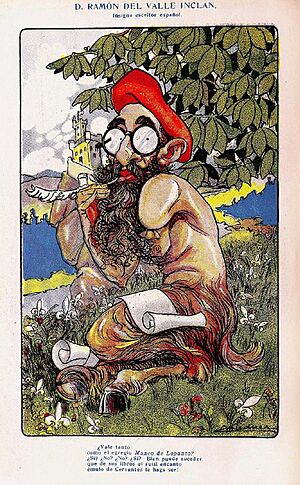 Archivo:Sucesos - Caricatura Ramón María del Valle-Inclán (3)