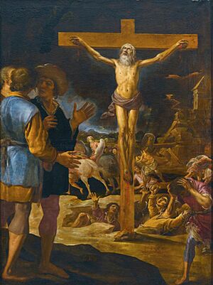 Archivo:The Crucifixion of a Male Saint Philip (1627) - Cajés Eugenio (1575-1634)
