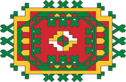 Third carpet gul from flag of Turkmenistan