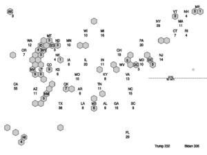 Archivo:USA electoral votes 2020 hex cartogram