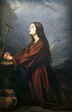 Archivo:(Toulouse) La Madeleine en prière (1870) par José Maria Rodriguez de los Rios y de Losada - Collection Pilar Junguito Loring