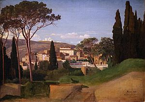 Archivo:Achille benouville, veduta di una villa romana, 1844