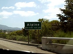 Alpine, California western town limit sign (2010).jpg