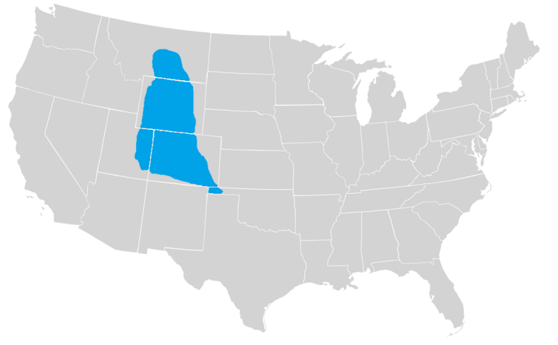Apatosaurus distribution map