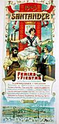 Cartel Ferias y Fiestas Santander 1905, 124 x 280 cm