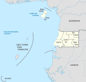 Archivo:Equatorial Guinea, administrative divisions - de - monochrome