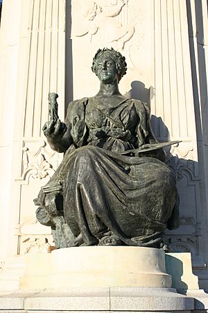 Archivo:Escultura en el Monumento a Alfonso XII, Parque del Retiro A 01