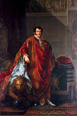Archivo:Fernando VII con el hábito de la Orden del Toisón de Oro (Vicente López)