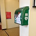 Indoor AED at library Leuven