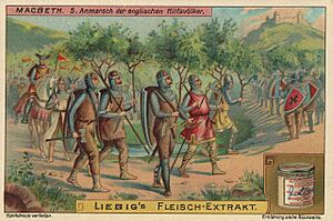 Archivo:Liebigbilder 1912, Serie 852. Macbeth - 5 Anmarsch der englischen Hilfsvölker