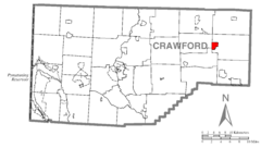 Map of Centerville, Crawford County, Pennsylvania Highlighted.png