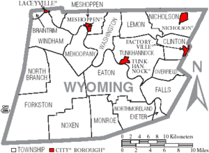 Archivo:Map of Wyoming County Pennsylvania With Municipal and Township Labels