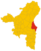 Map of comune of Baunei (province of Nuoro, region Sardinia, Italy) - 2016.svg