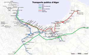 Archivo:Metro, suburban train and tramway map of Algiers