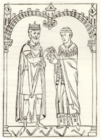 Archivo:Miro, Suevic king of Galicia, and Martin of Braga