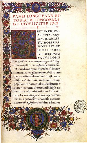 Archivo:Paulus Diaconus, History of the Lombards, Urbinas Lat. 984