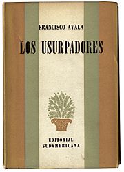 Archivo:Primera edición de Los usurpadores de Francisco Ayala