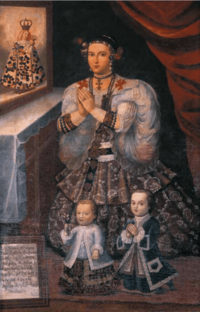 Archivo:Rosa Larrea-Zurbano y Santa Coloma, y sus hijos menores Ignacio y Joaquín