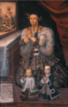 Rosa Larrea-Zurbano y Santa Coloma, y sus hijos menores Ignacio y Joaquín