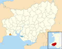 Wales Carmarthenshire Community Pendine map.svg