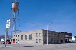 Water Tower and businesses from 3rd and Main - panoramio.jpg