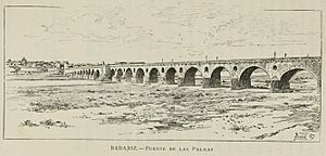 Archivo:1887, España, sus monumentos y sus artes, su naturaleza e historia, Extremadura. Badajoz y Cáceres, Badajoz, Puente de las Palmas, Passos