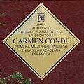 Aquí vivió la escritora Carmen Conde
