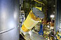 Artemis III Core Stage Forward Join Lifts from Stacking Cell (MAF 20251219 CS3 fwdjoin bo epb 009)