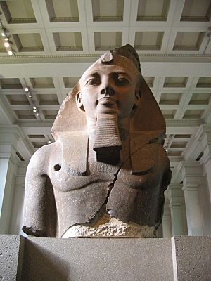 Archivo:BM, AES Egyptian Sulpture ~ Colossal bust of Ramesses II, the 'Younger Memnon' (1250 BC) (Room 4)